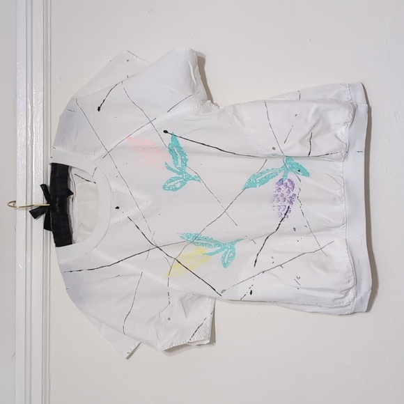 80's workout style raglan sleeve top - Picture 1 of 3